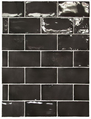 Настенная плитка MANACOR BLACK (26906) 7.5x15 см
