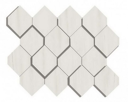 Мозаика Marvel Stone Bianco Dolomite Mosaico Esagono 3D 28.2х35.3 см